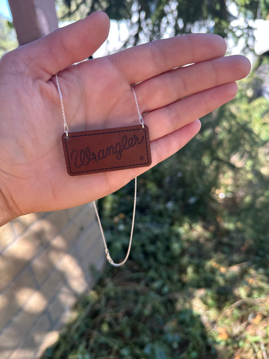 Leather Wrangler©️Bar Necklace