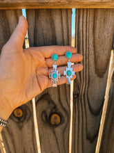 Load image into Gallery viewer, Southwestern Turquoise Dangle Earrings
