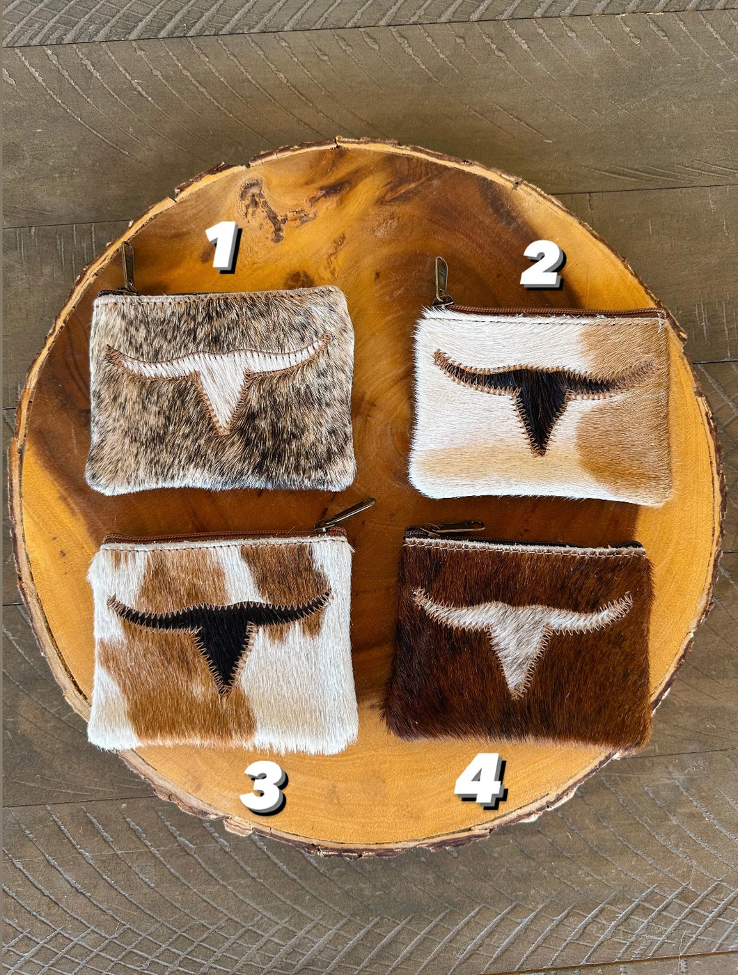 Cowhide Longhorn Coin Purse