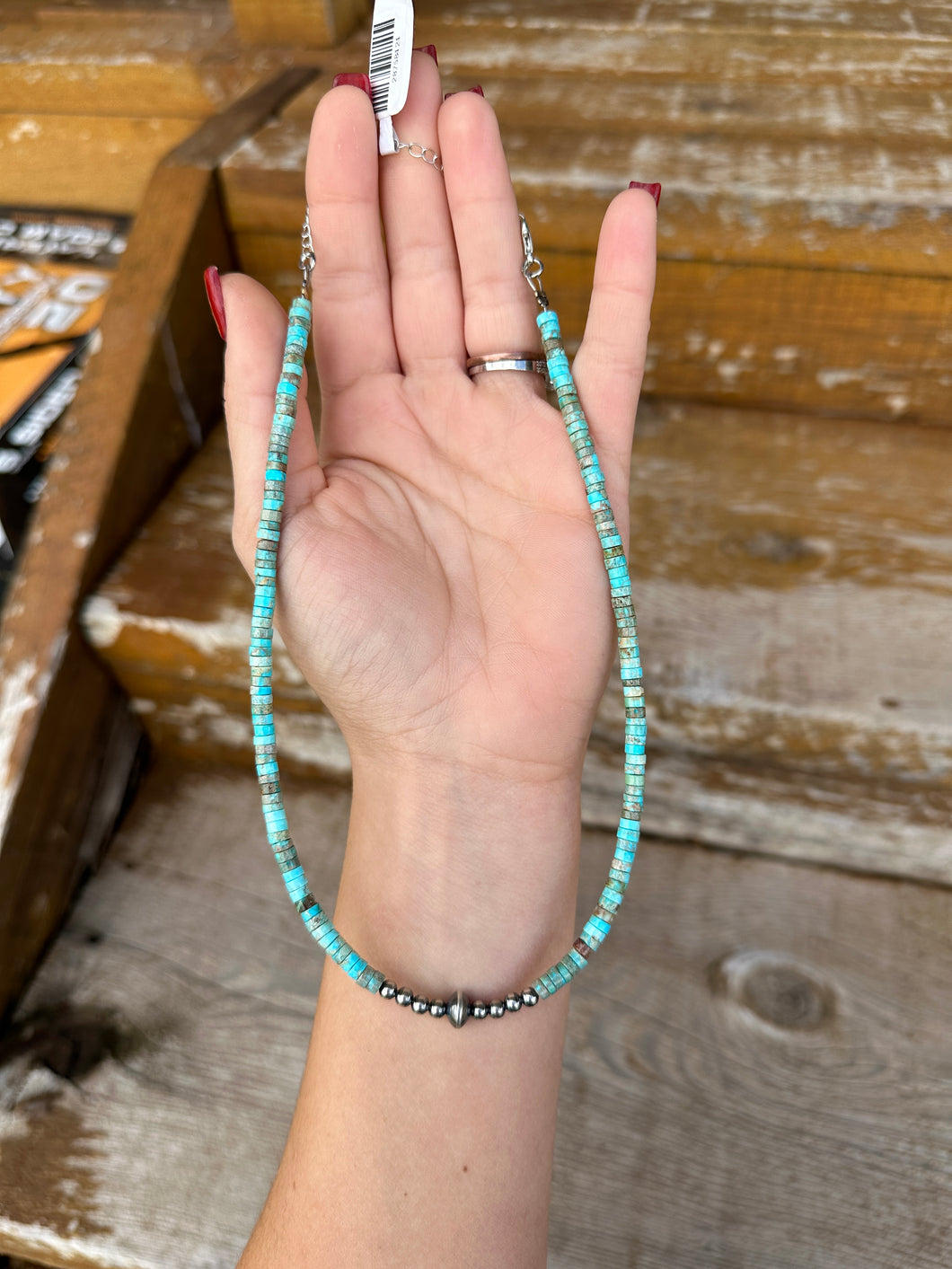 Turquoise & Navajo Pearl Beaded Necklace