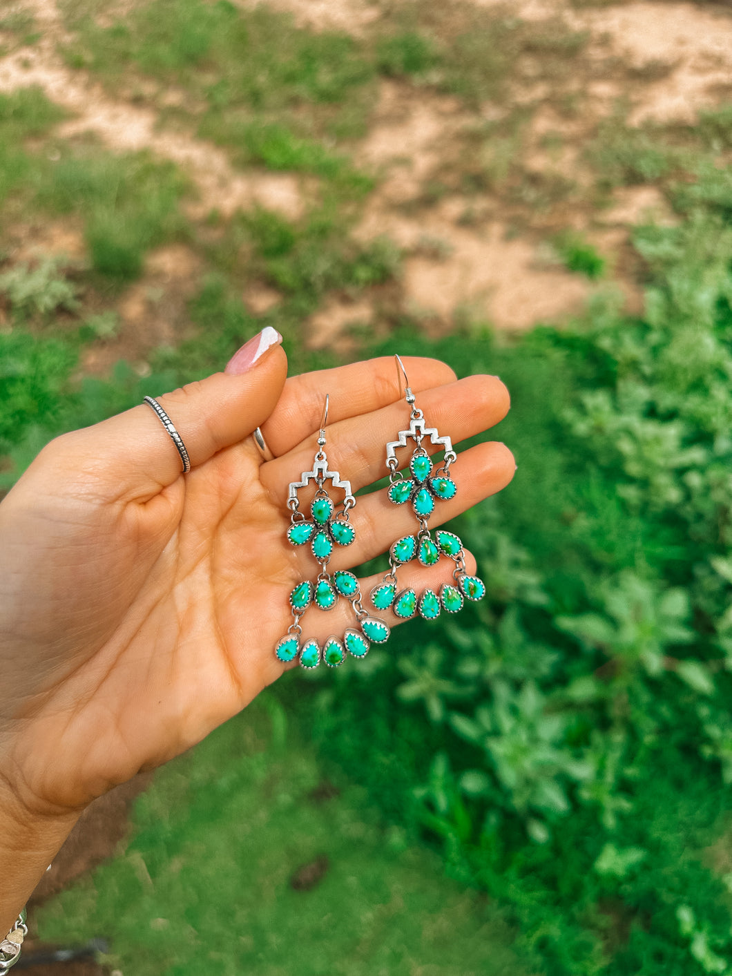 Sonoran Mountain Turquoise Chandelier Earrings