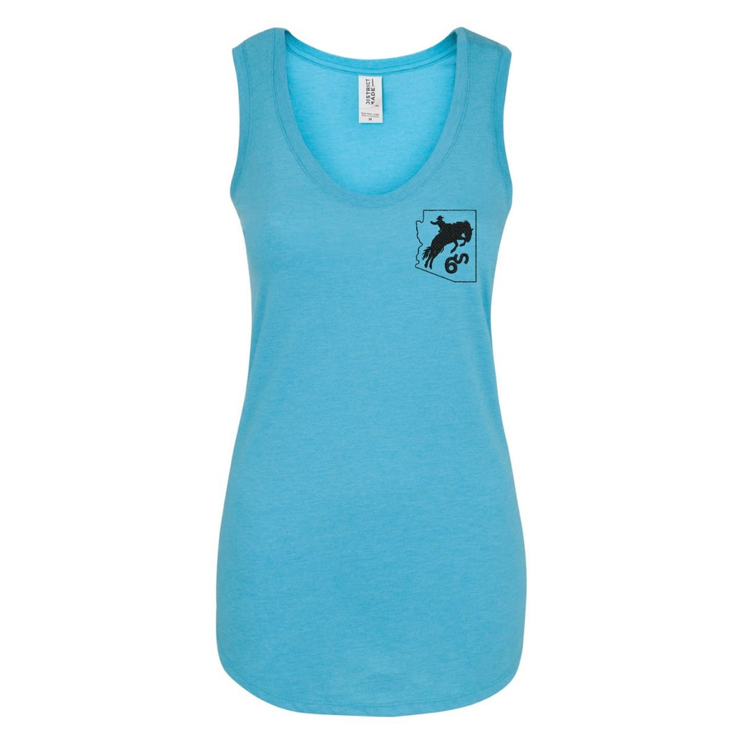 Embroidered Turquoise Frost SST Tank