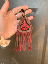 Load image into Gallery viewer, Red Fringe Keychain
