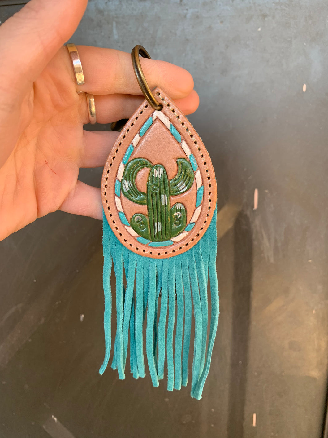 Cactus Fringe Keychain